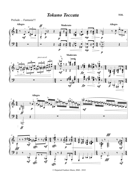 Tokuno Toccata (2010) for solo piano image number null