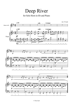 Deep River for Solo Horn in Eb and Piano
