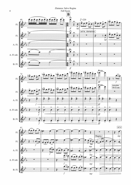 SALVE REGINA for flute Quartett image number null