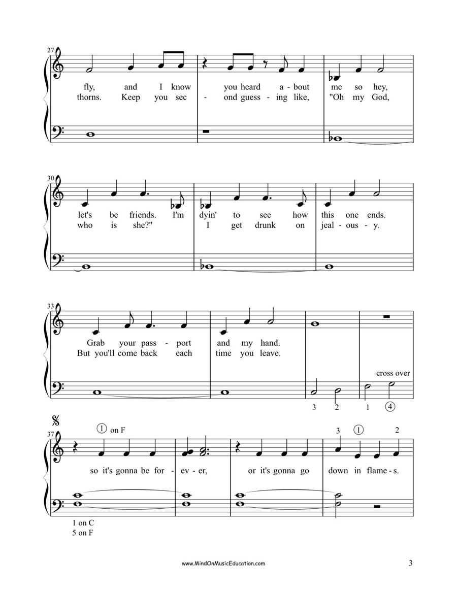 Blank Space Easy Piano scores gallery preview page 3