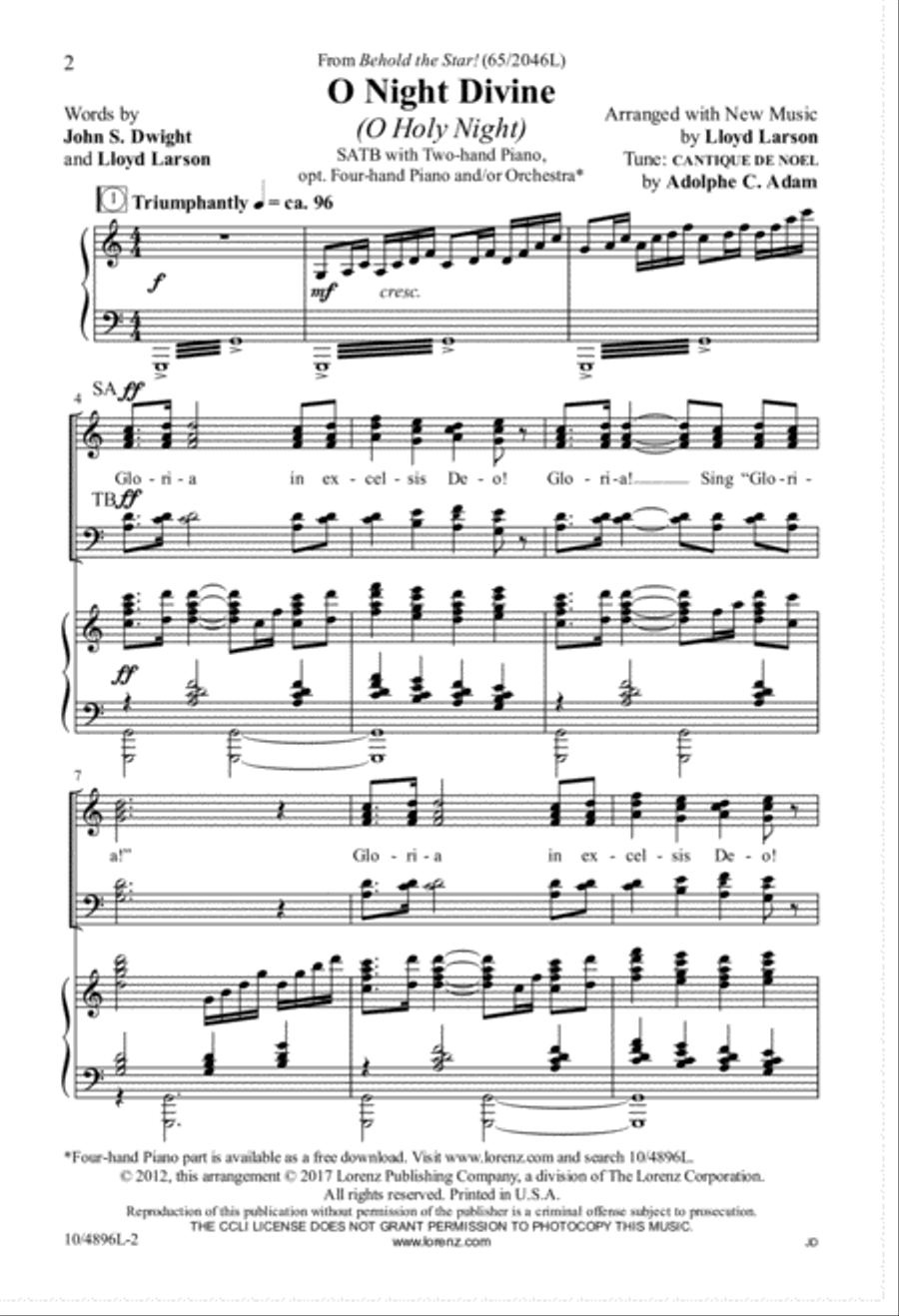 O Night Divine O Night Divine 4-Part scores gallery preview page 2