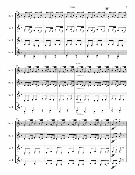 Trepak from The Nutcracker Suite for French Horn Quartet image number null