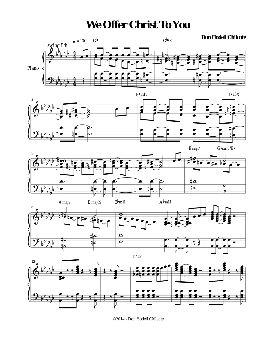 We Offer Christ To You Jazz Ensemble scores gallery preview page 2