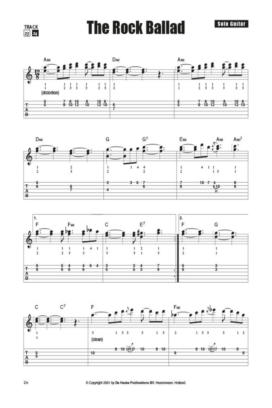 10 Rock & Blues Solos for Guitar Acoustic Guitar scores gallery preview page 2
