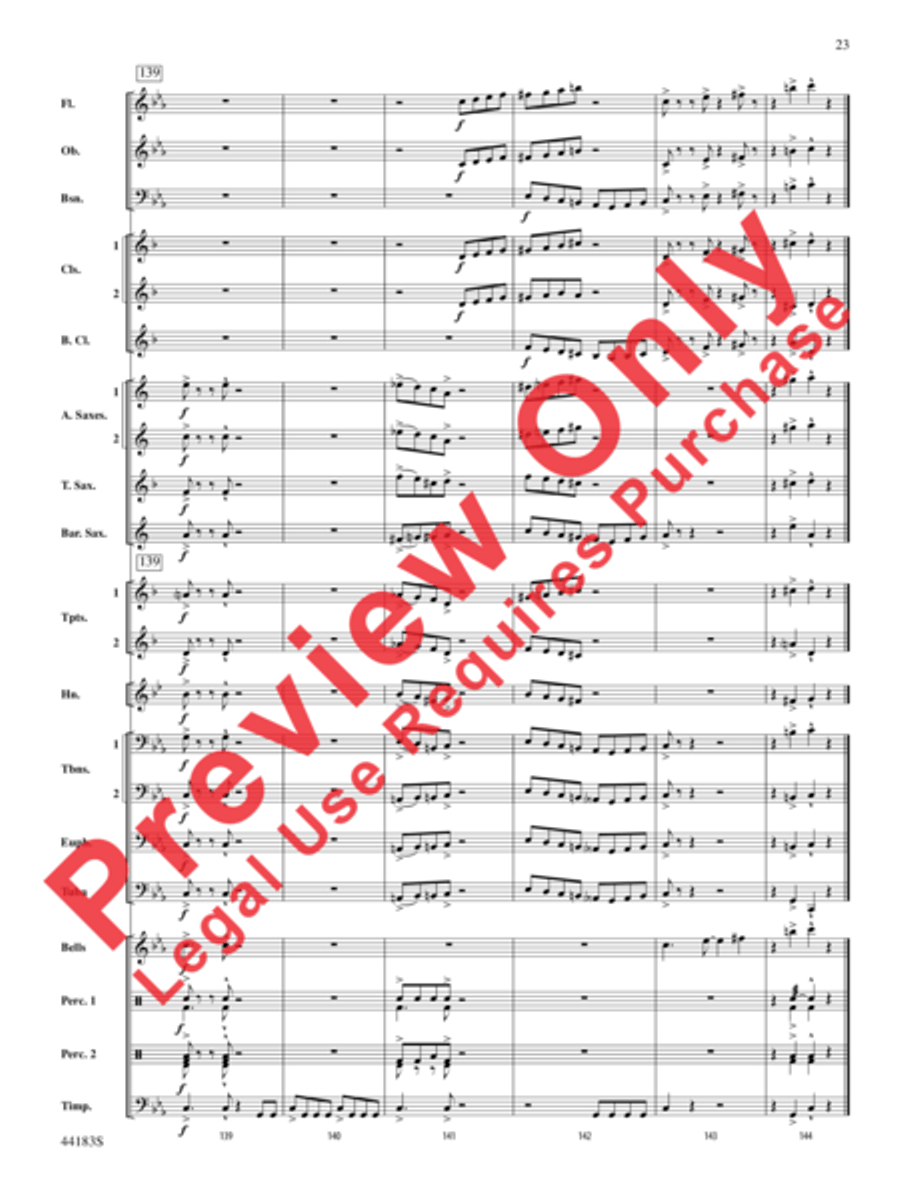 Cobra Dance Concert Band scores gallery preview page 24