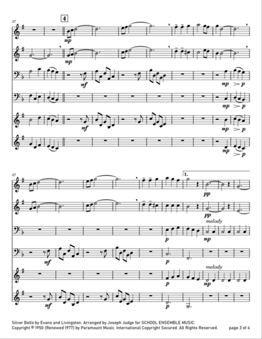 Silver Bells Euphonium scores gallery preview page 3