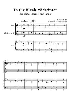 In the Bleak Midwinter (Flute, Clarinet and Piano) - Beginner Level