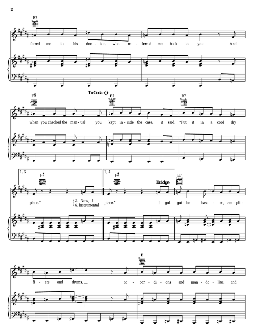 Cool Dry Place Piano, Vocal, Guitar scores gallery preview page 2