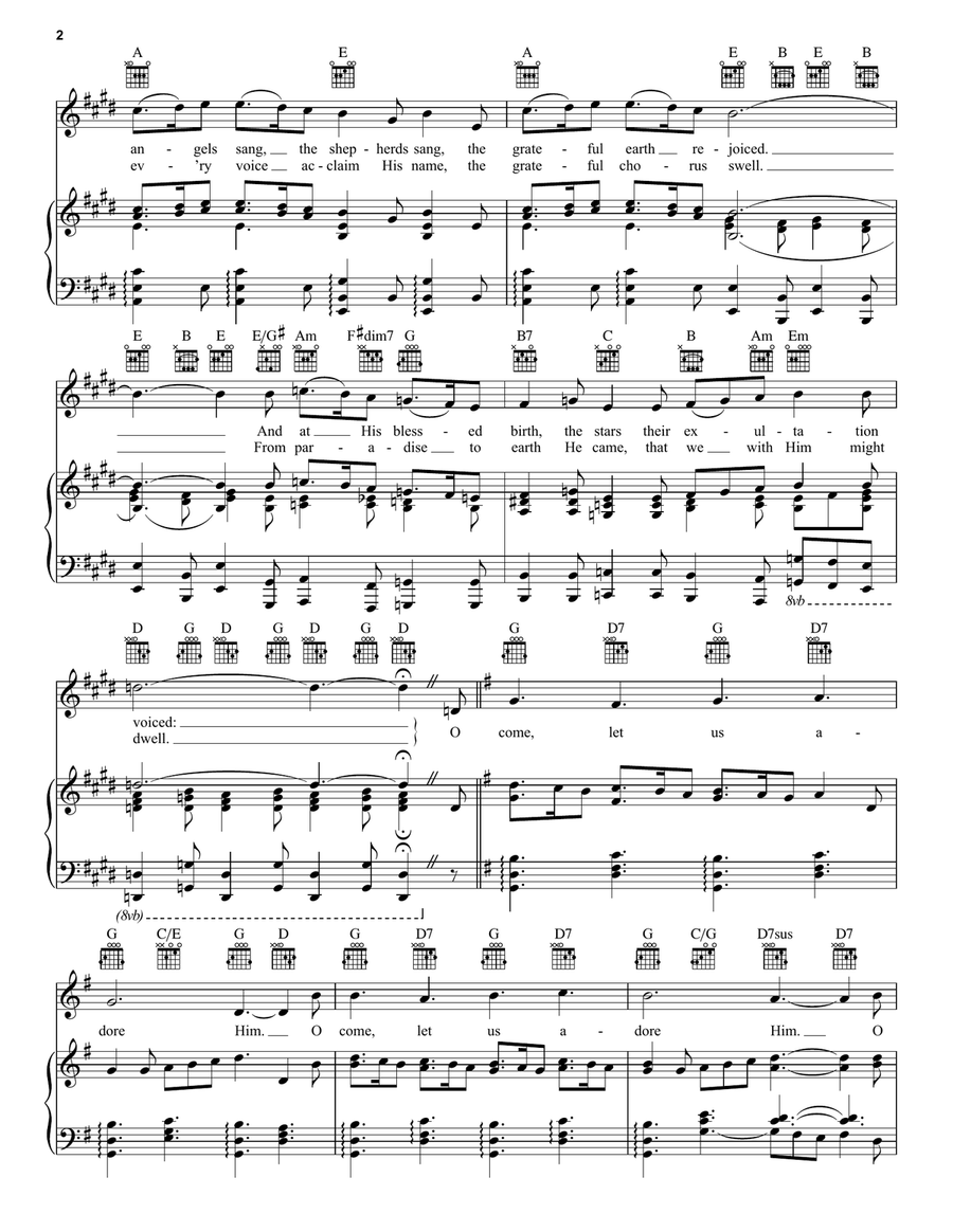 Gesu Bambino (The Infant Jesus) Piano, Vocal, Guitar scores gallery preview page 2