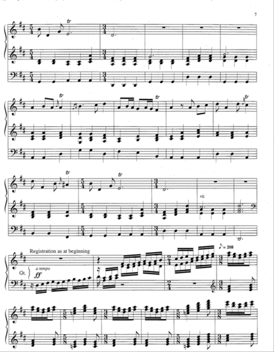 The Strife Is O'er Organ scores gallery preview page 3