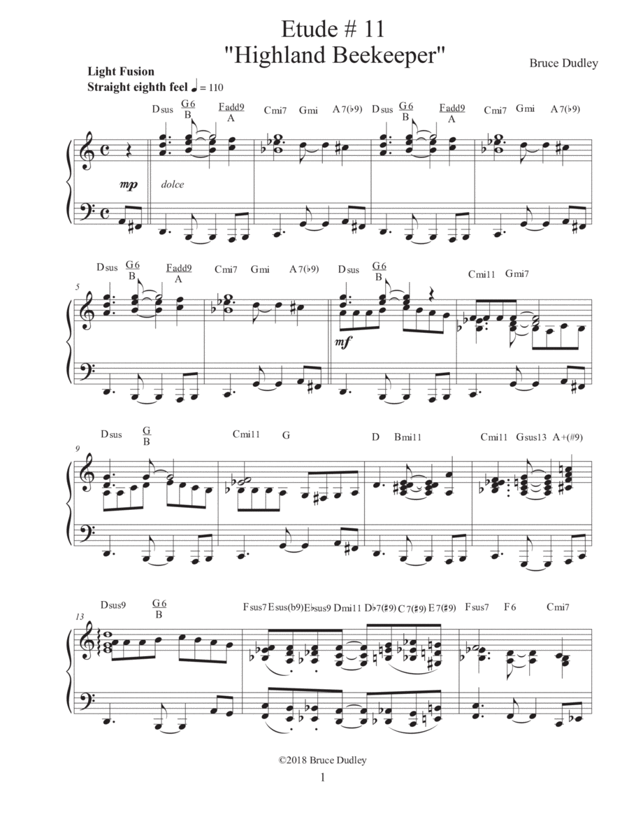 Highland Bee Keeper - Etude #11 Piano Method scores gallery preview page 1