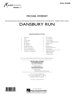 Book cover for Dansbury Run - Conductor Score (Full Score)