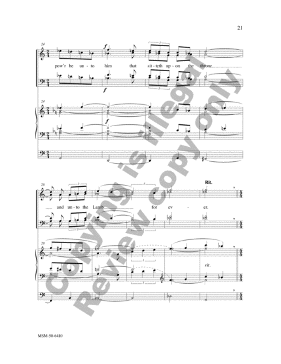 Two Psalms and a Canticle 4-Part scores gallery preview page 20