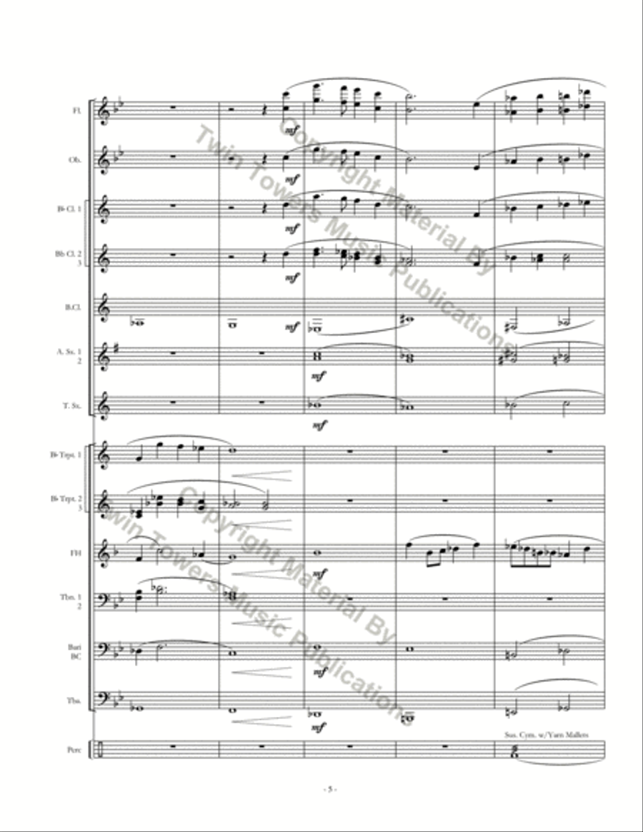 Elegy Elegy Concert Band scores gallery preview page 6