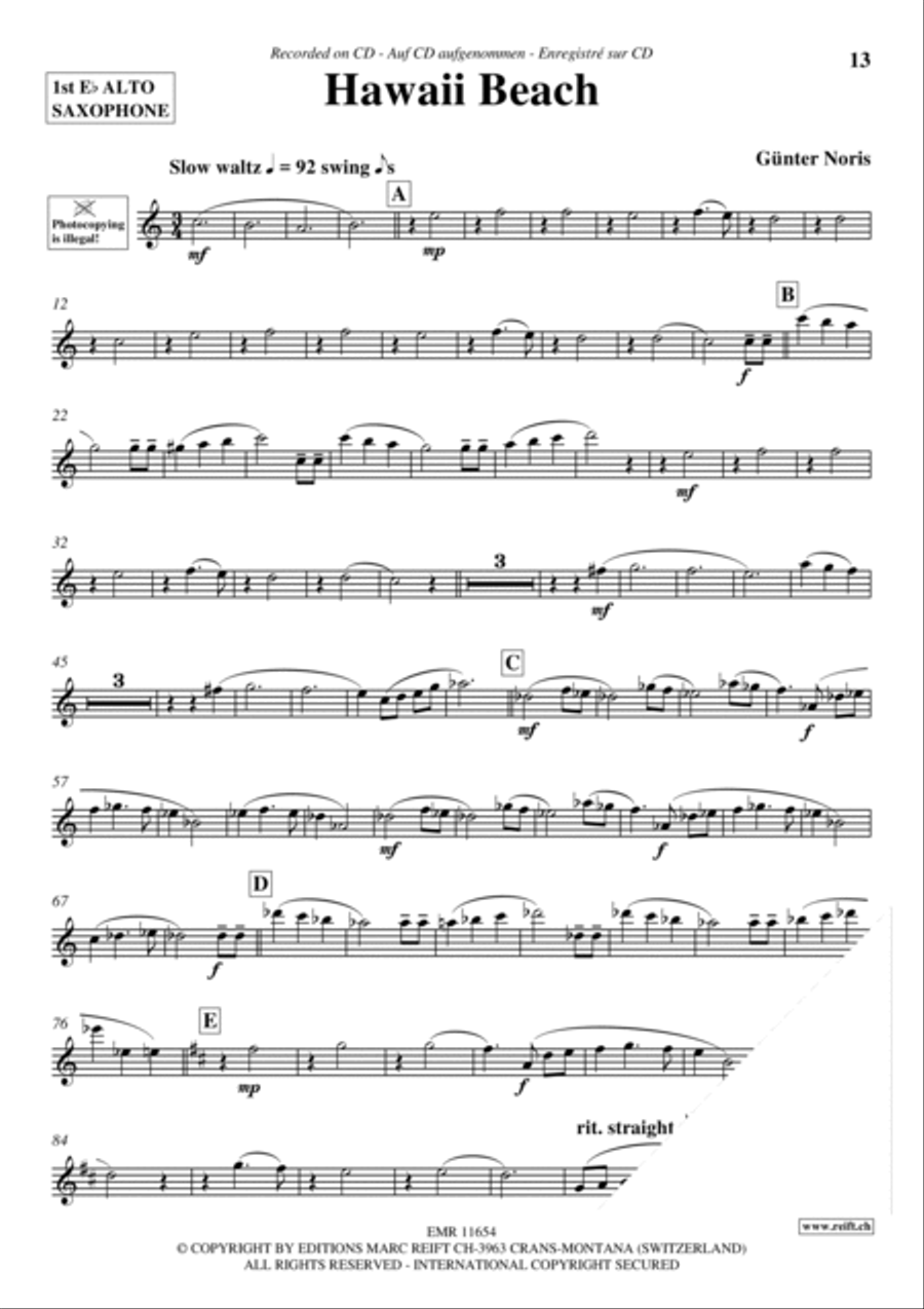 Play The 1st Alto Sax With The Ballroom Dance Orchestra Vol. 5 Alto Saxophone scores gallery preview page 12