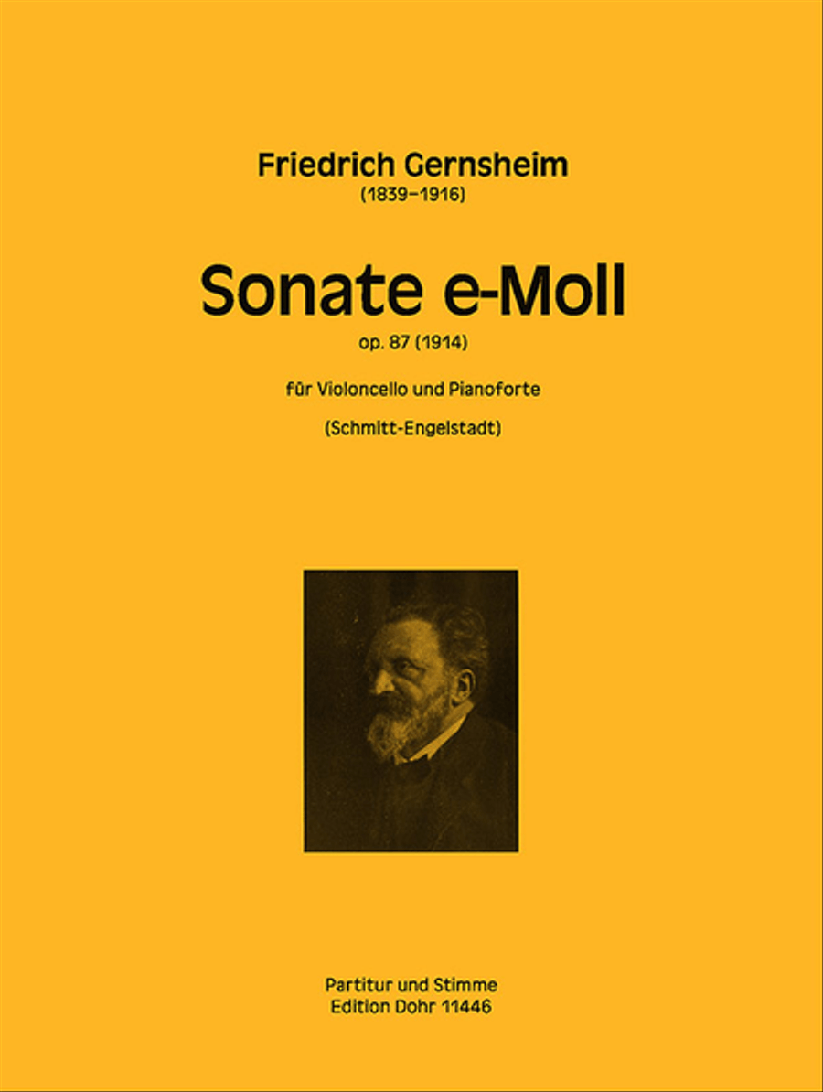 Sonate für Violoncello und Pianoforte e-Moll op. 87 (1914) (Erstdruck) Piano scores gallery preview page 1