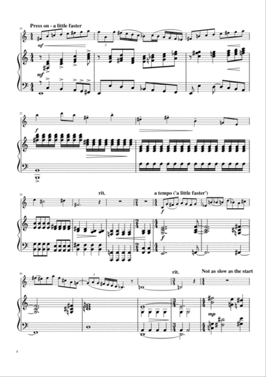 Let no calamitie: Prelude and Romance for oboe and piano Piano scores gallery preview page 5