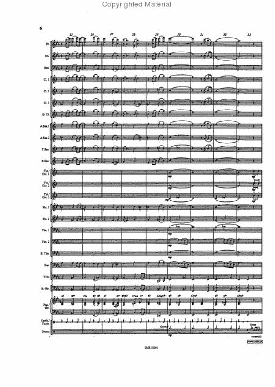 Bridge Over Troubled Water Concert Band scores gallery preview page 6