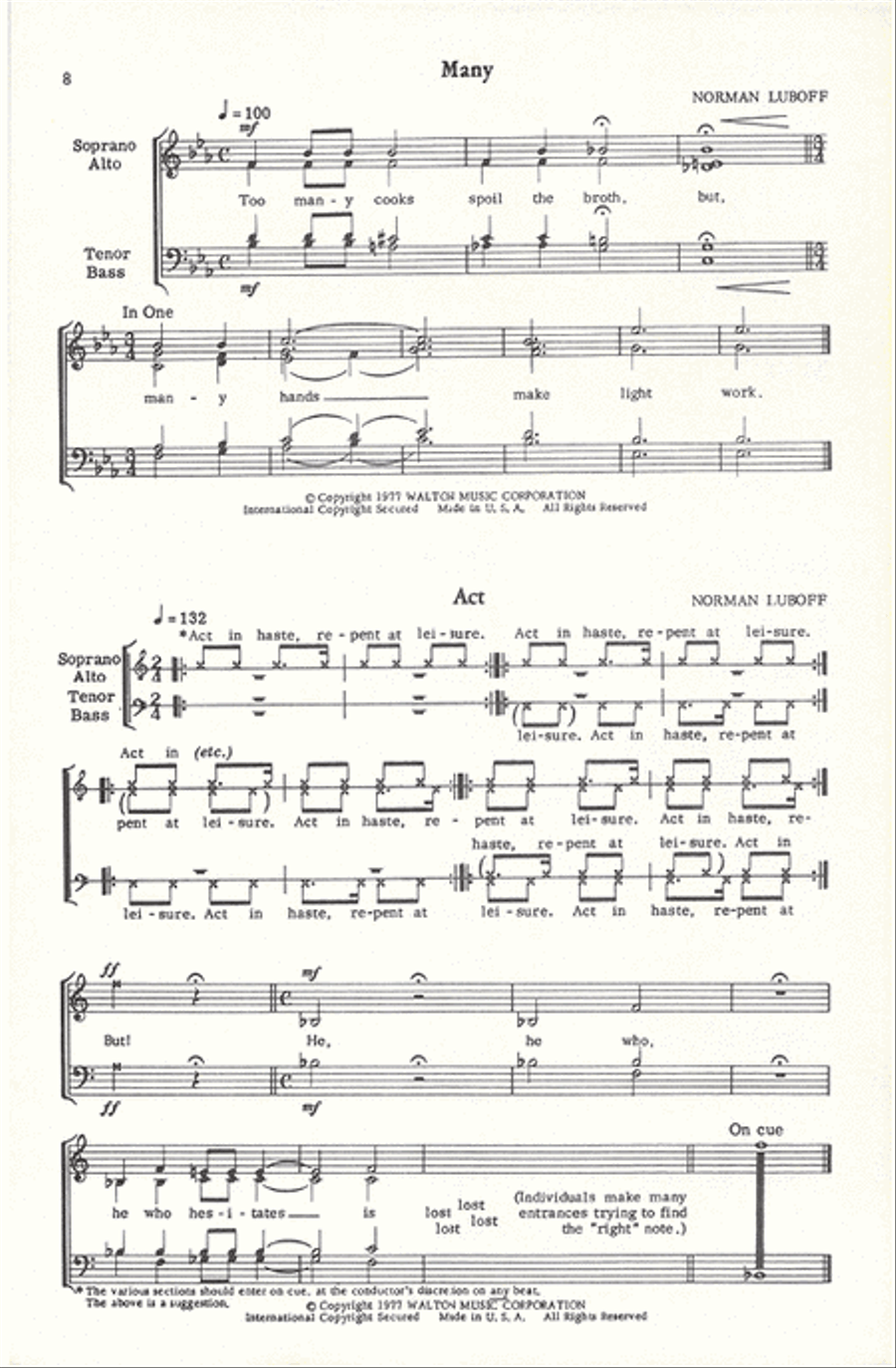 The Proverbial Contradictions of Life Divisi scores gallery preview page 8