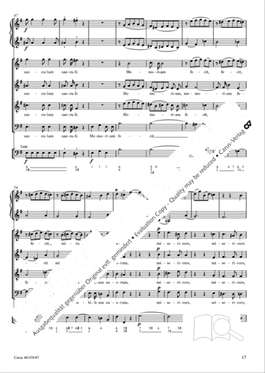 Vesperae solennes de Dominica 4-Part scores gallery preview page 22