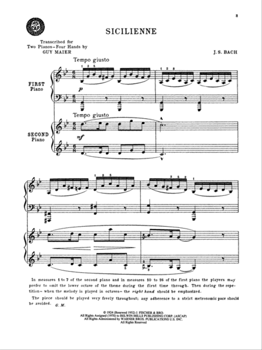 Sicilienne Sicilienne Small Ensemble scores gallery preview page 2