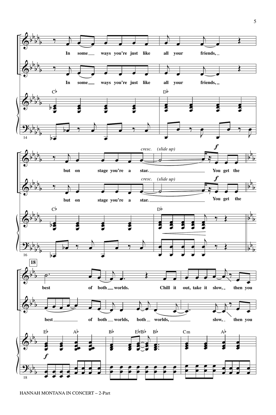 Hannah Montana In Concert 2-Part scores gallery preview page 3