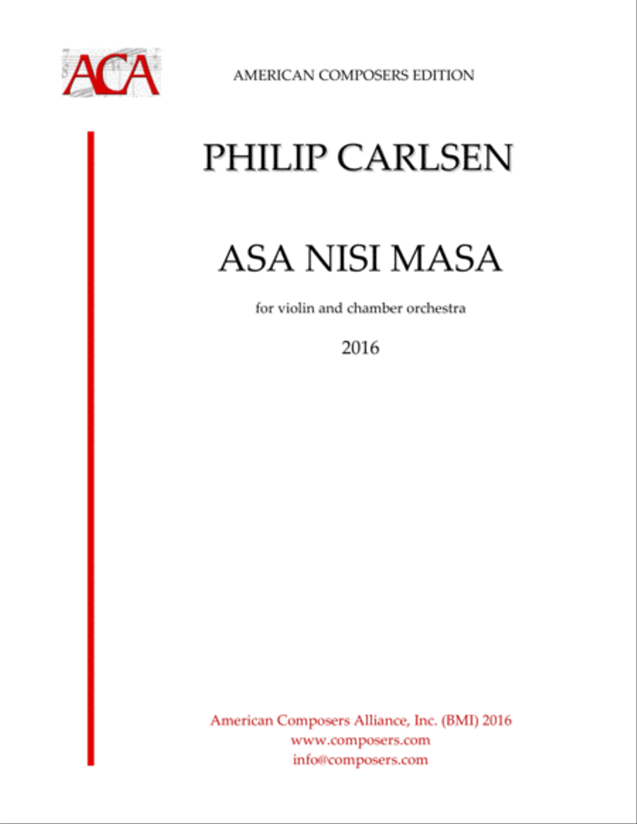 [Carlsen] Asa Nisi Masa Chamber Orchestra scores gallery preview page 1