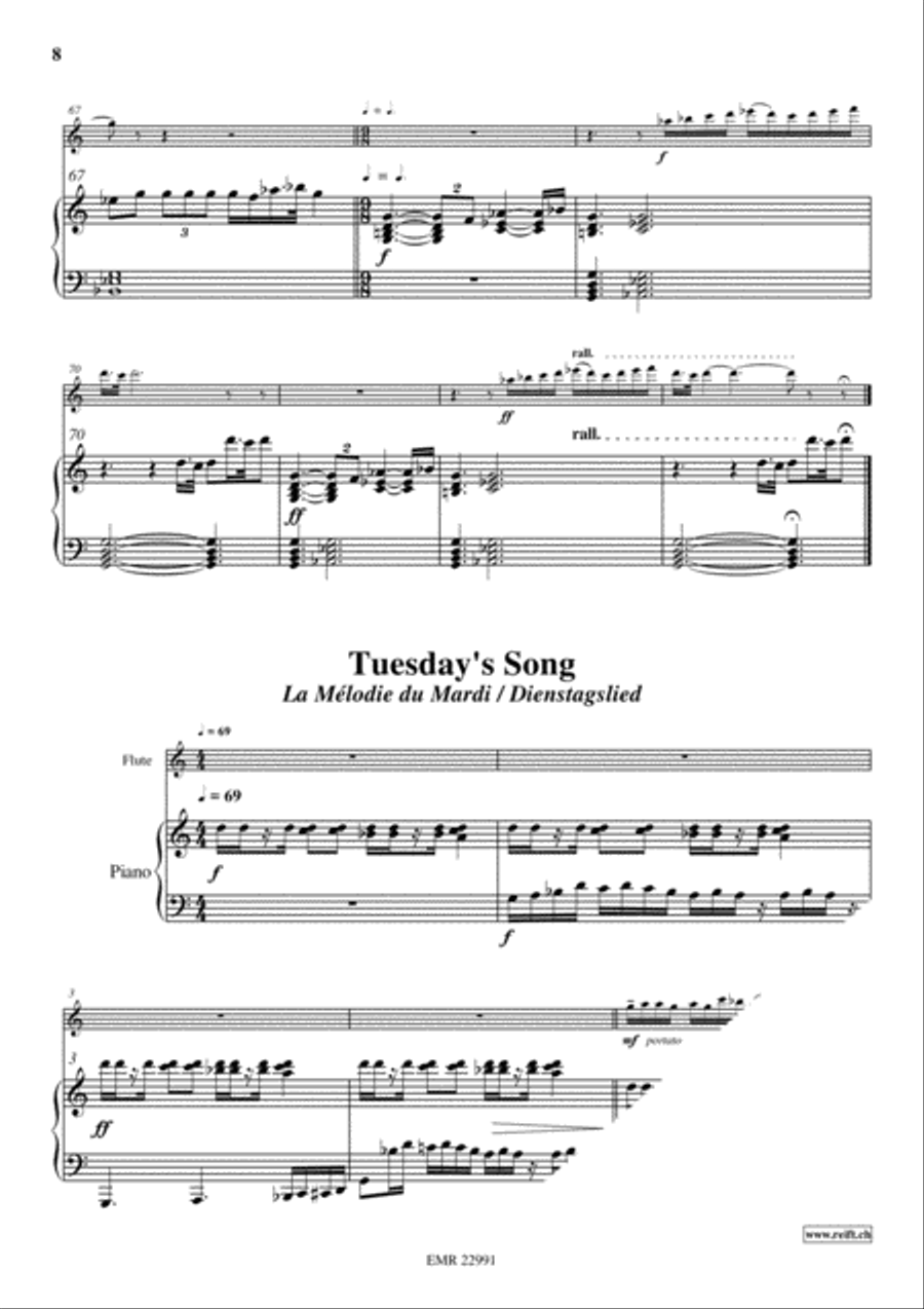 5 Love-Songs Flute Solo scores gallery preview page 4