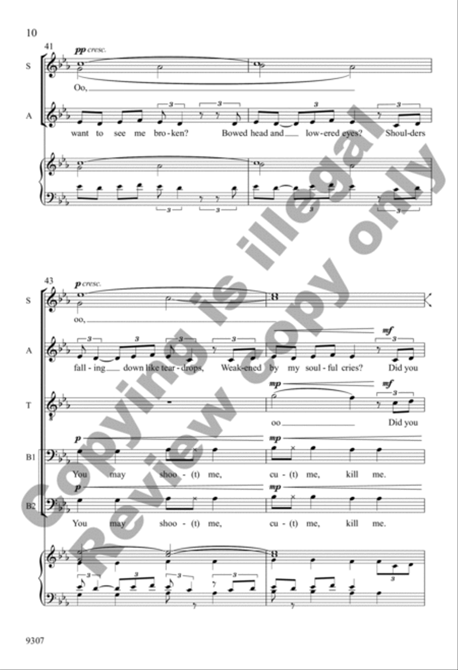 Like Moons and Like Suns, I'll Rise 4-Part scores gallery preview page 10