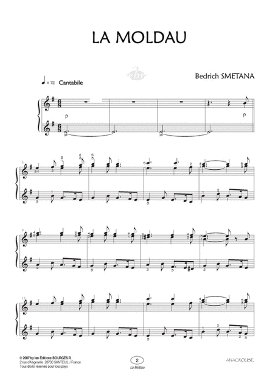 La Moldau (Collection Anacrouse) Piano Duet scores gallery preview page 3