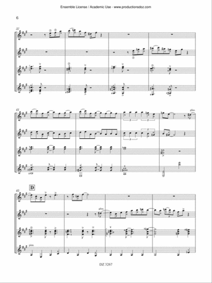 Cool Blues Guitar Ensemble scores gallery preview page 6