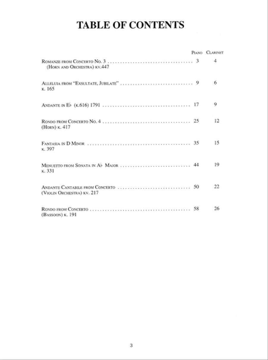 Mozart for Clarinet Clarinet scores gallery preview page 3