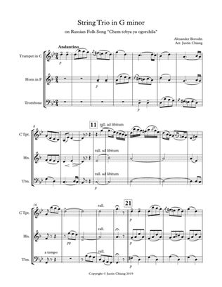 String Trio in G Minor for Brass Trio - Alexander Borodin