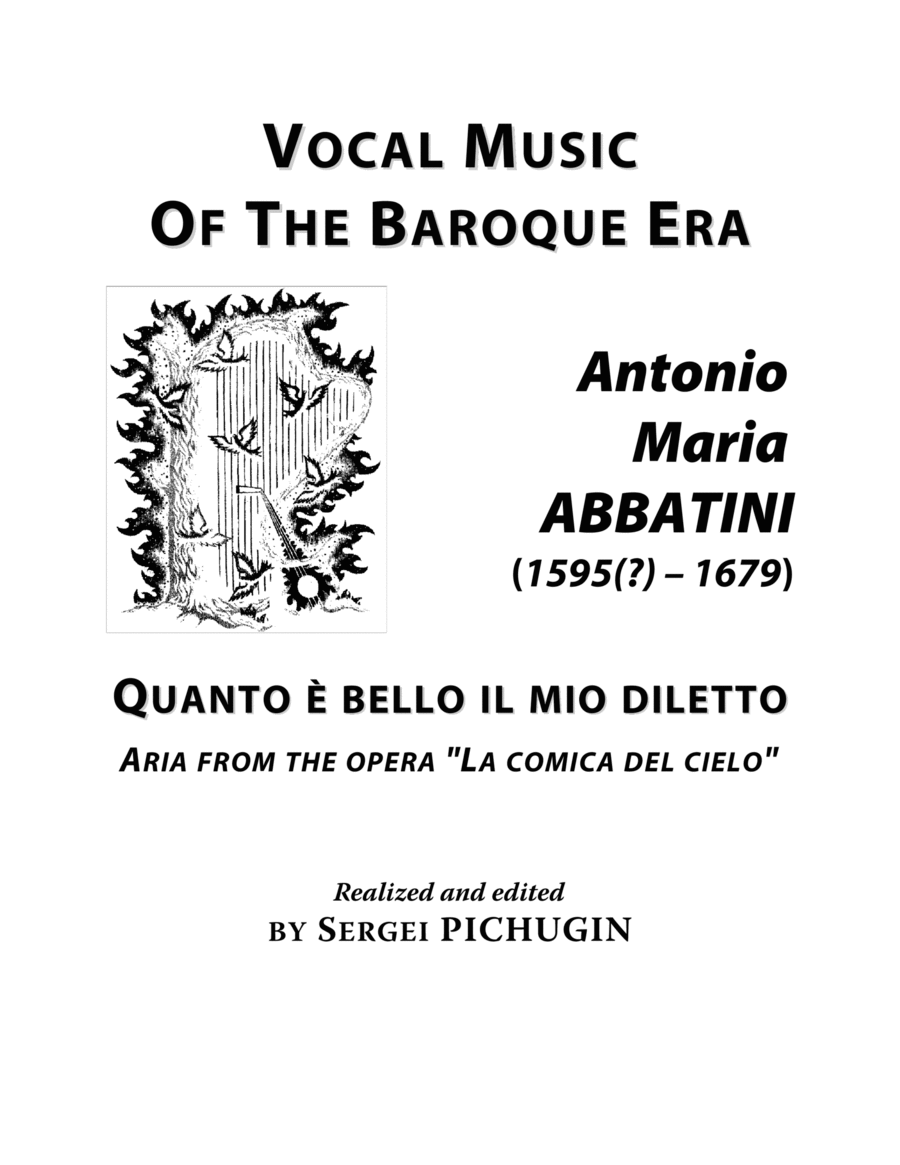 ABBATINI Antonio Maria: Quanto è bello il mio diletto, aria from the opera "La comica del cielo", a image number null