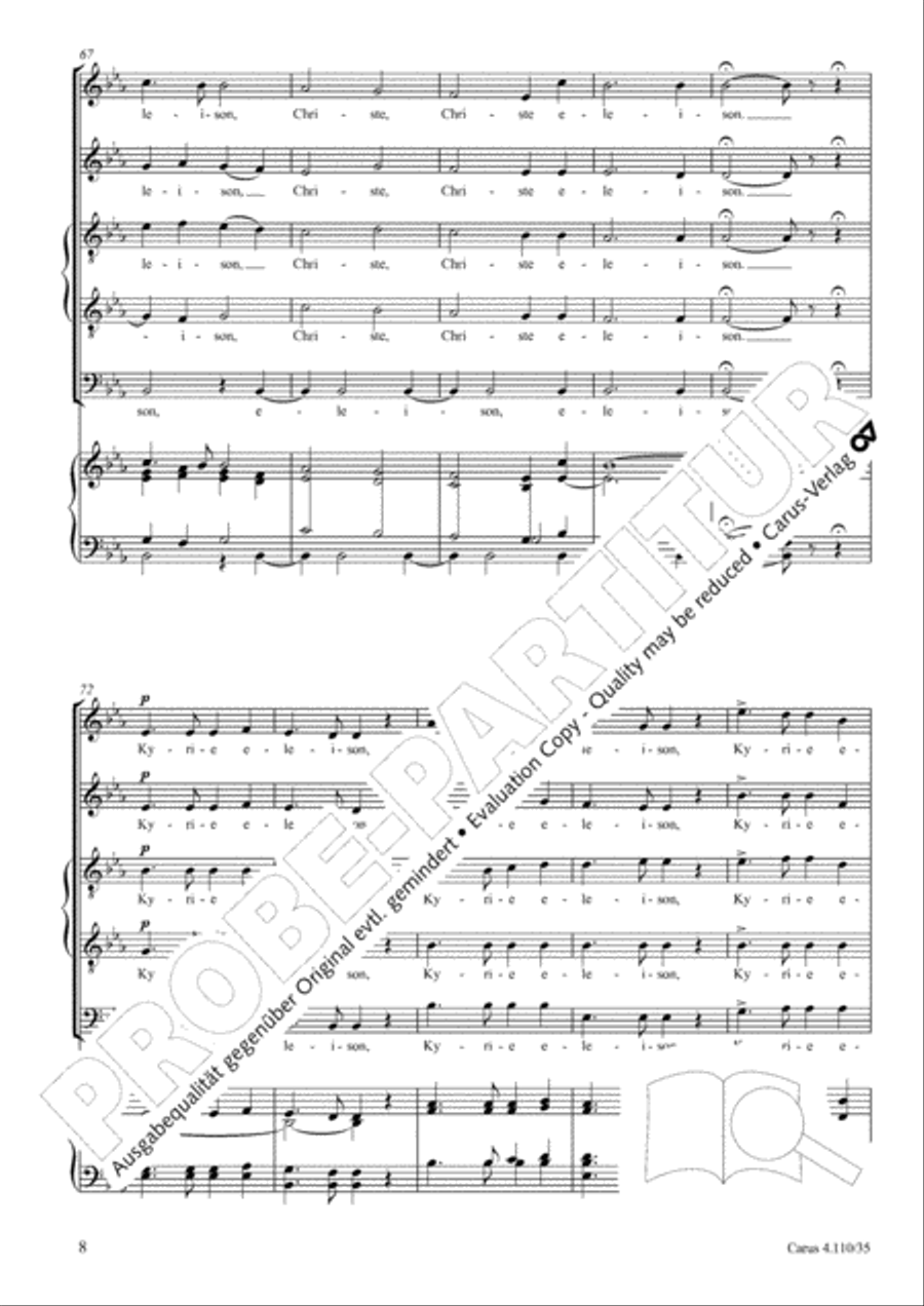 Kyrie eleison SATTB scores gallery preview page 9