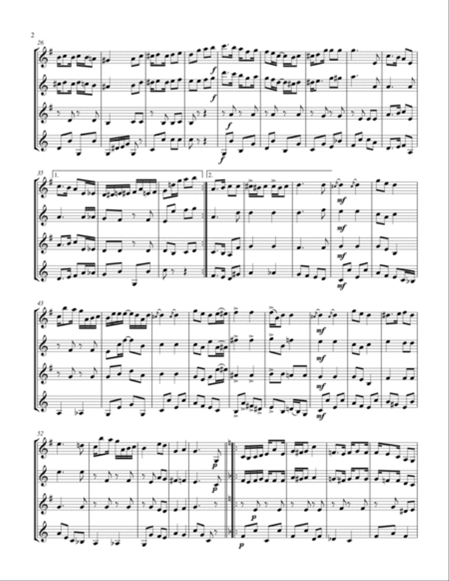 Country Club Woodwind Quartet scores gallery preview page 2