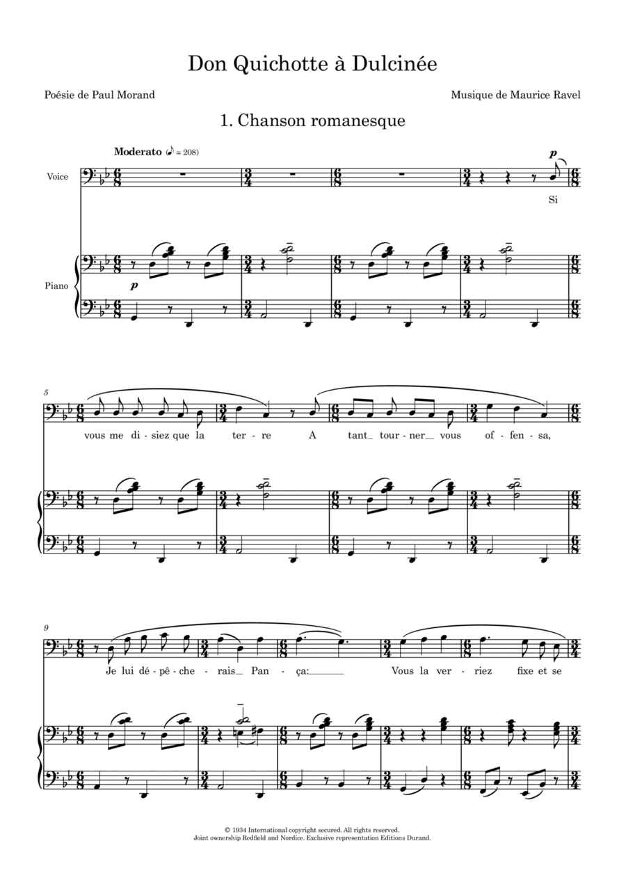 Chanson Romanesque Chanson Romanesque Voice scores gallery preview page 1