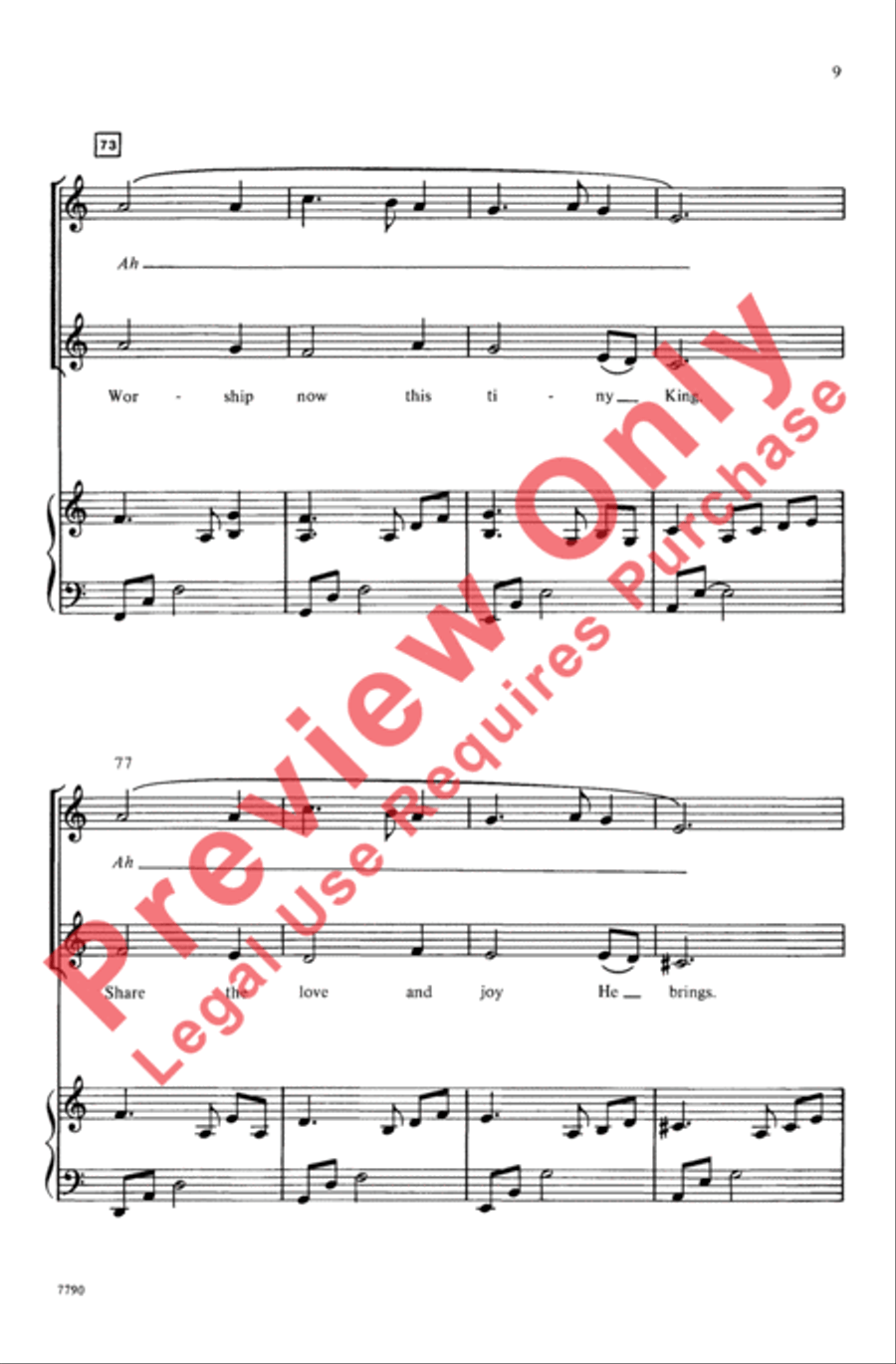 This Peaceful Night 2-Part scores gallery preview page 9