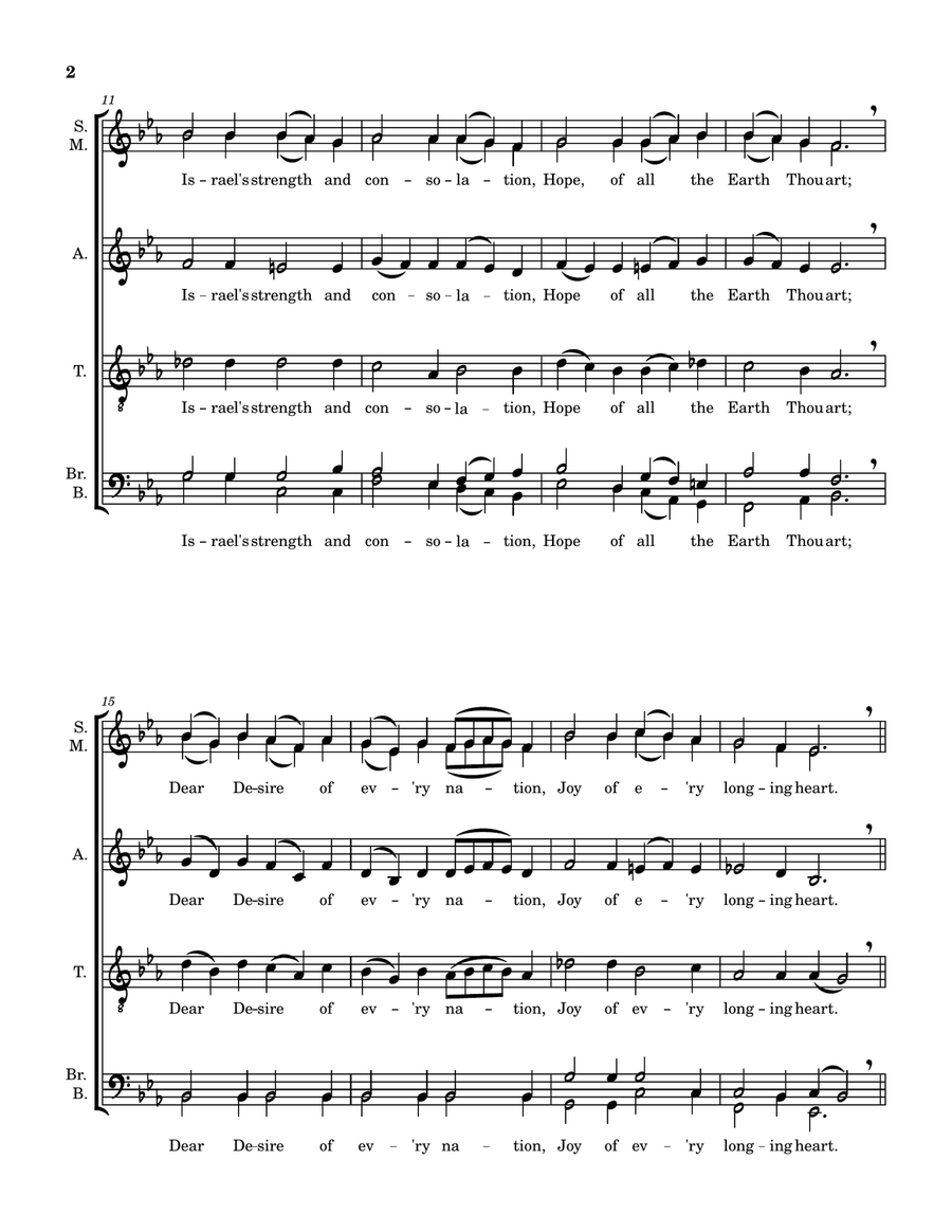 Come, Thou Long Expected Jesus A Cappella scores gallery preview page 2