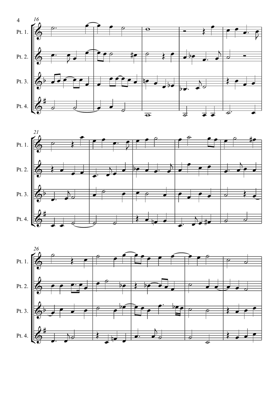 O Magnum Mysterium - William Byrd (Brass quartet) Brass Quartet scores gallery preview page 4