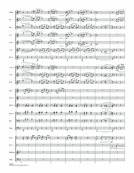 Selections from Mary Poppins Returns (arr. Michael Brown) - Conductor Score (Full Score)