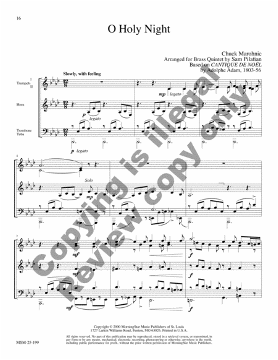 Christmas Jazz for Brass Quintet, Set 2 Brass Quintet scores gallery preview page 20