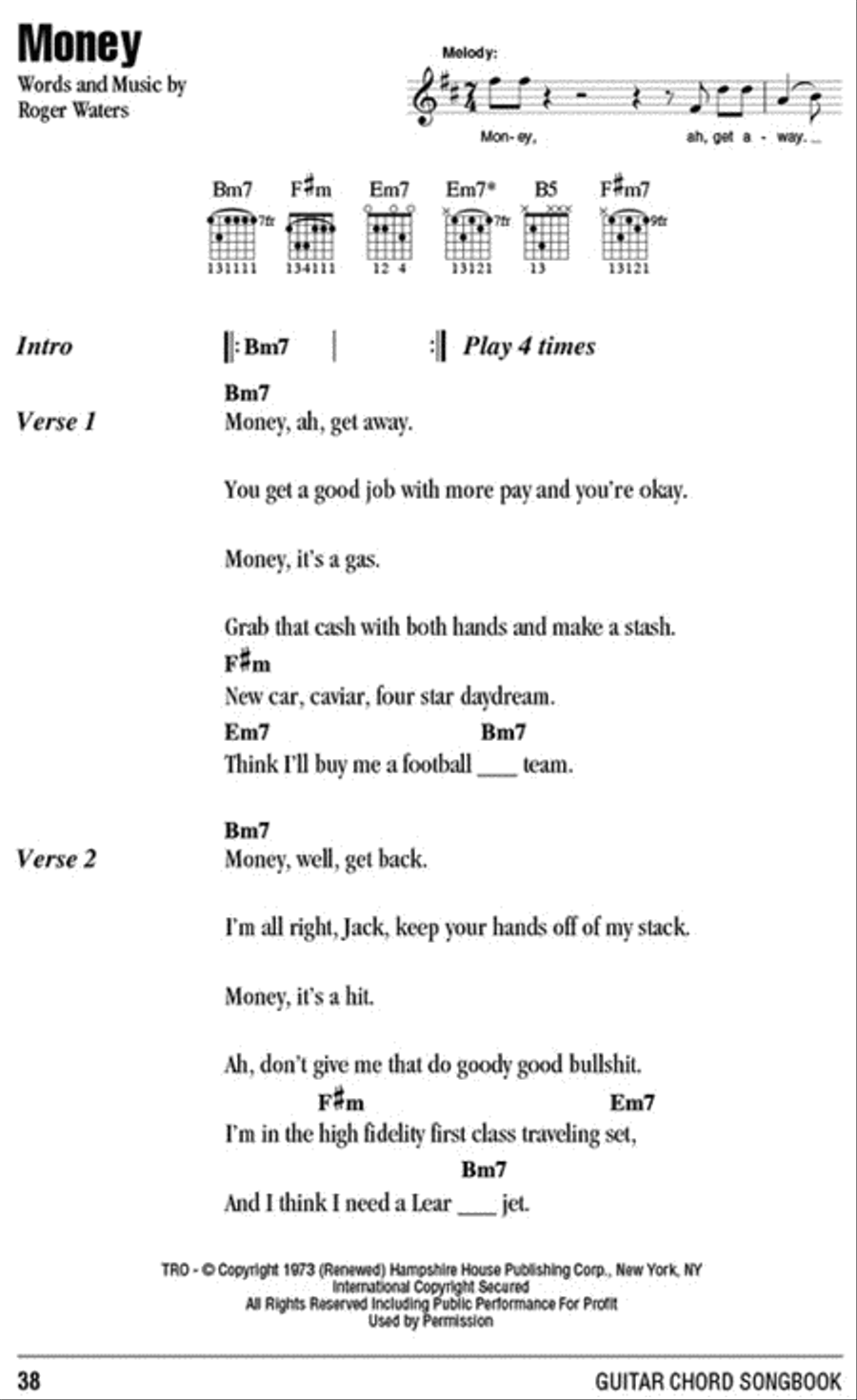 Pink Floyd – Guitar Chord Songbook Guitar scores gallery preview page 5