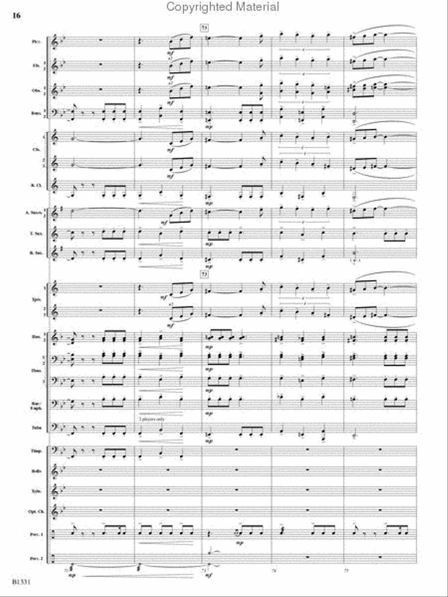 March Jubiloso Concert Band scores gallery preview page 15