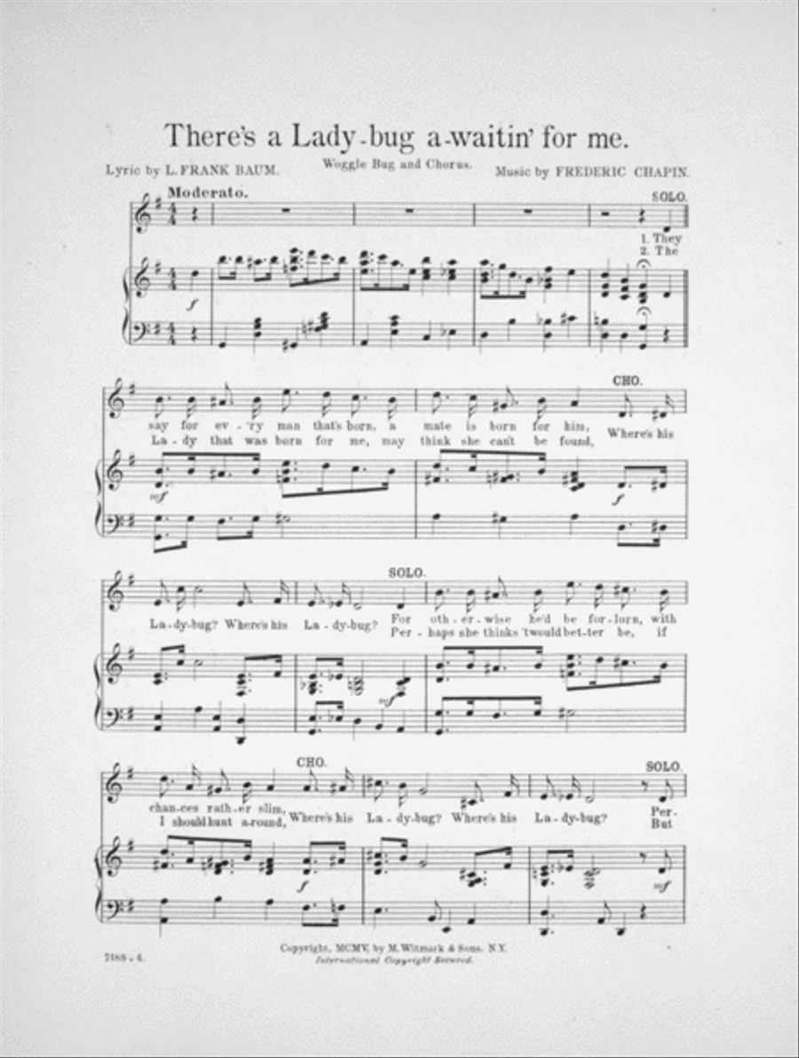 There's a Lady-Bug A-Waitin' For Me Voice scores gallery preview page 2
