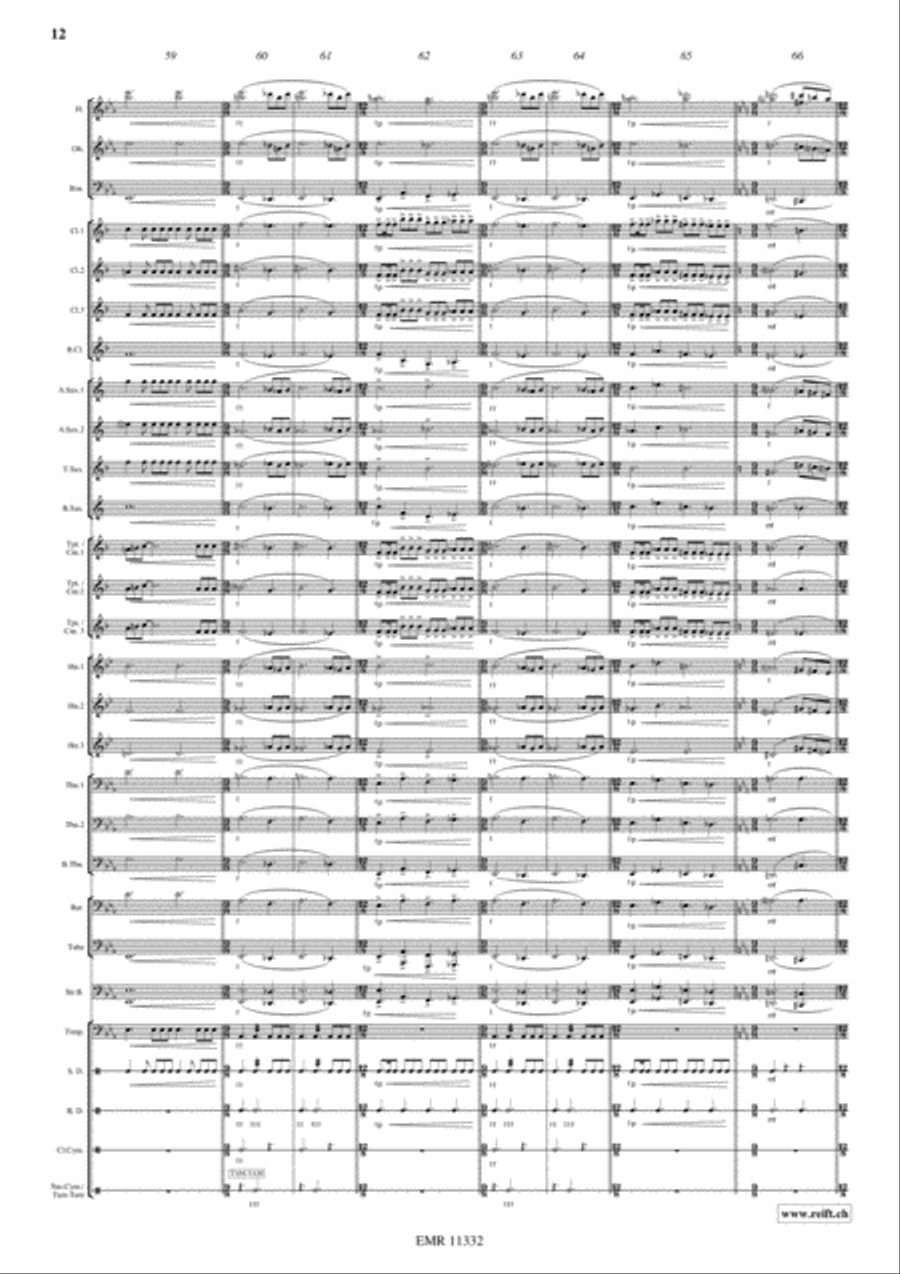 Cutthroat Island Concert Band scores gallery preview page 13
