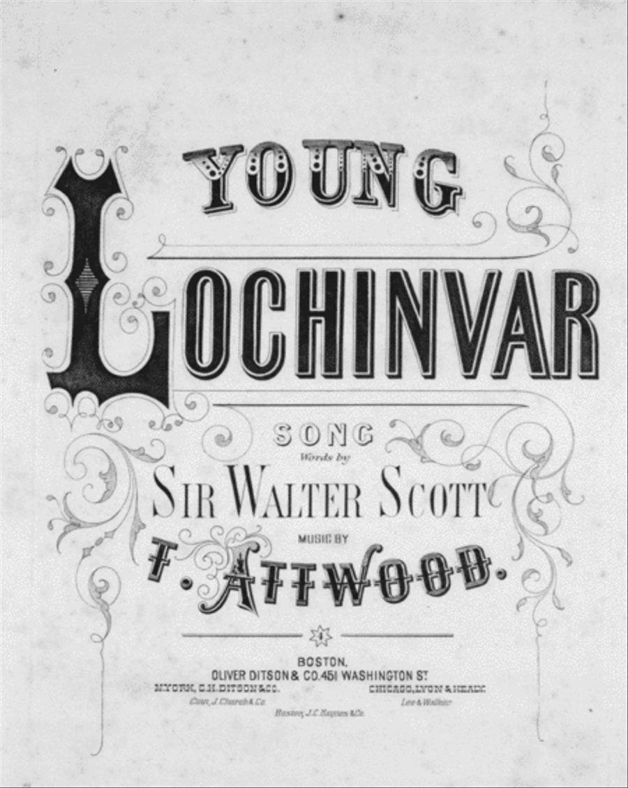 Young Lochinvar. Song Voice scores gallery preview page 1