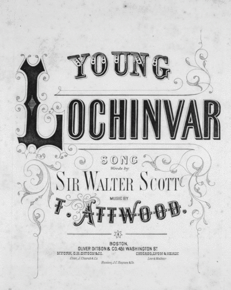 Young Lochinvar. Song