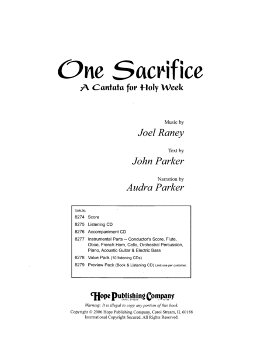 One Sacrifice Orchestra scores gallery preview page 2