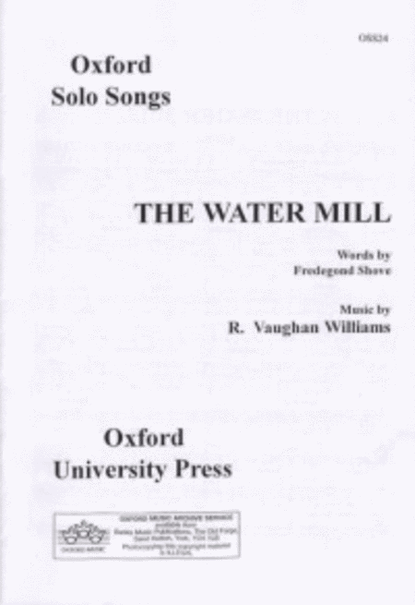 Vaughan Williams - Water Mill Low Voice In C (Archive)